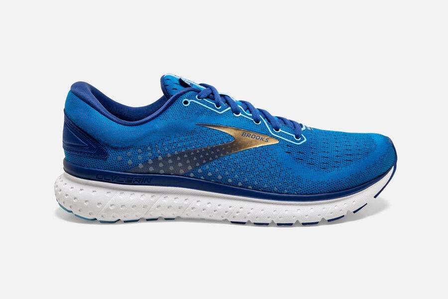 Brooks Glycerin 18 Road Löparskor Herr - Blå/Guld - 8109-IXWAK